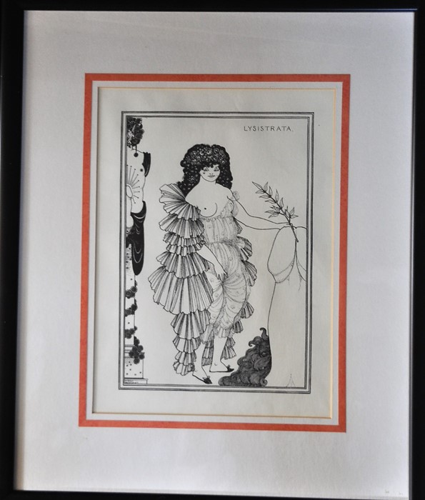 Beardsley (Aubrey), A set of eight engravings to illustrate Aristophanes' Lysistrata - Image 6 of 10