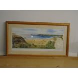 Print of sail boat plus signed print beach scene M Rowland