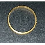 22 ct gold Wedding ring 2.51 grams