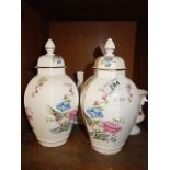 Pair of Royal Albert Poinsetta vases