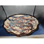 Large multi-coloured bowl (Studio pottery ? ) 16 1/2" tall