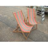 Pair of Vintage Deck Chairs