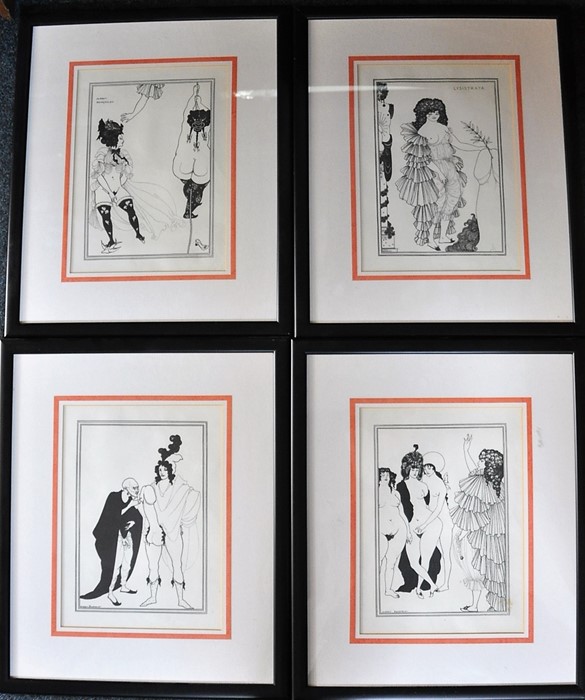 Beardsley (Aubrey), A set of eight engravings to illustrate Aristophanes' Lysistrata - Image 8 of 10