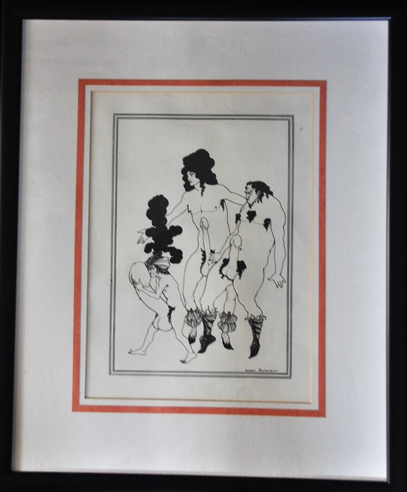 Beardsley (Aubrey), A set of eight engravings to illustrate Aristophanes' Lysistrata - Image 5 of 10