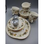 Royal Worcester Coddlers, Royal Doulton Larchmont - 6 cups, saucer, plates and one server plate.