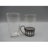 A pair of glass cups C.1850's ?