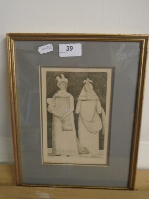 1796 Etching- Nursing - Image 2 of 2