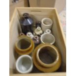 Box of stoneware inc bottle