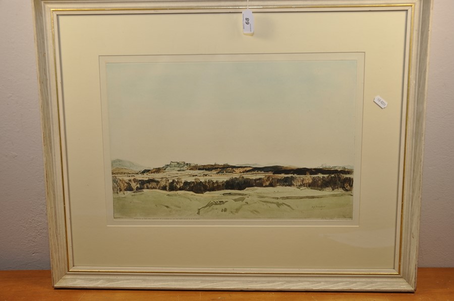 Sir David Young Cameron R.A. (1865 - 1945) - Extensive landscape lithographic proof, worked by the