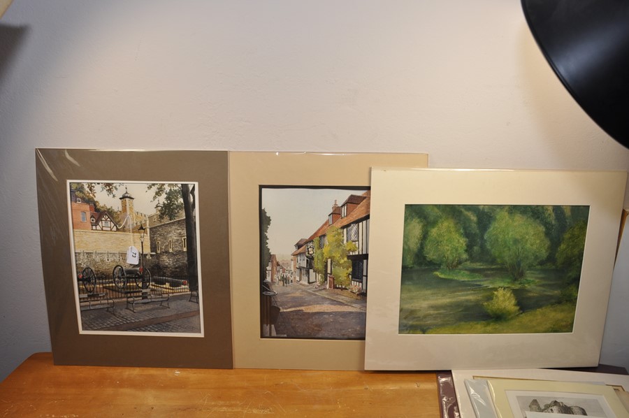 2 Watercolours, 2 signed ? Stephen Pickering of ? Tower of London and one other.