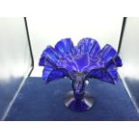 Blue Pedestal Dish