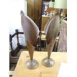 Pair of copper vases 13 inches high