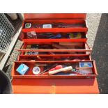 Cantilever Tool Box & Contents and Plastic Tray of Tools etc