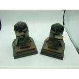 Pair of "Bronze" Monkey Bookends