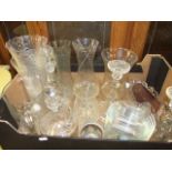 Box of assorted glassware