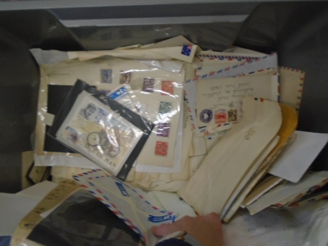 Large box of semi sorted stamps - Image 2 of 6