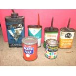 6 Vintage Collectable Tins Castrol etc