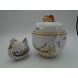 Hollohaza handpainted duck and Hollohaza handpainted jar