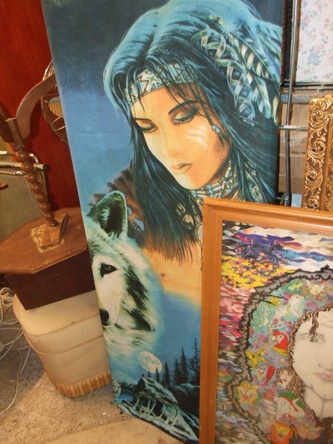 Mystical Picture and Indian Girl Wall Hanging - Image 2 of 2