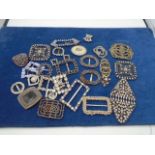 Assortment of decorative belt and shoe buckles