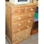 Pine 2 short over 5 long Chest 41 1/2 inches tall 26 wide 15 deep