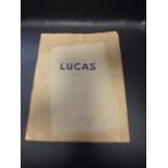 Lucas 1925 Cyclealities & Motor Cyclealities Catalogue ( foxing , rusty staples )