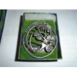 ART PEWTER SILVER LTD SCOTTISH PLAID BROOCH