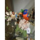 2 Figures with border fine arts Figure and 3 other cat ornaments (a/f)