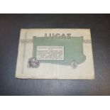 Vintage Lucas Magdyno Running Instructions Booklet ( rusty staples )
