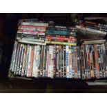 Large qty mainly DVDs some videos and CDs ( a/f )