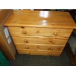 Pine 4 Draw Chest 33 inches wide 29 tall 15 deep