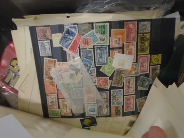 Large box of semi sorted stamps - Image 4 of 6