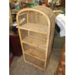 Wicker Bookcase 51 inches tall 11 deep 22 1/2 wide