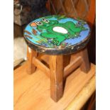 Frog Stool 10 inches tall