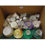 Box of sundry china