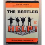 The Beatles metal plate advertising sign for the film 'Help' 30cm x 40cm