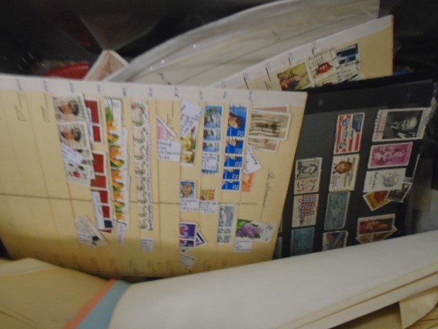Large box of semi sorted stamps - Image 5 of 6