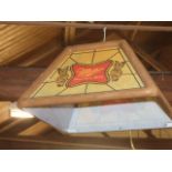 Miller Beers Ceiling Light 20 x 20 inches at bottom