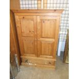 Pine Childs Wardrobe with bottom drawer 59 inches tall 39 wide 20 deep