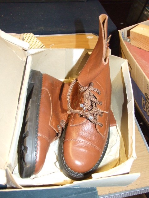 New Boxed Leather Boots Size 6