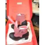 Rare Hunter Galosh High Heel Ankle Wellies in pink new in box size 5