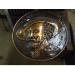 Copper Wall Plaque P P Rubens 18 inches wide