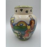 Moorcroft pottery limited edition ginger jar and cover decorated in the 'Daddy Wouldn't Buy Me A Bow
