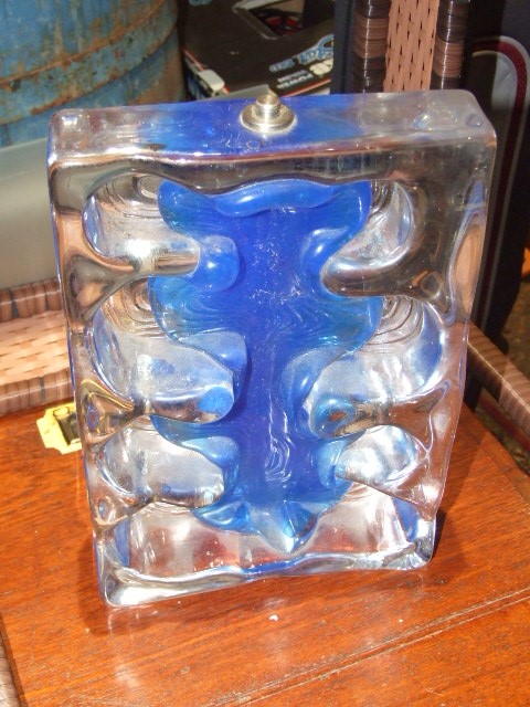 Heavy Glass Lamp Base 11 x 8 inches