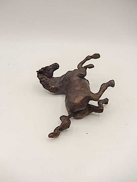 A bronze of a horse rolling 5" long - Image 2 of 2