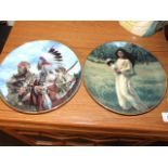 7 Native American Indian Picture Plates