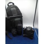 Canon E05 450D in case with lenses etc...