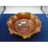 Carnival glass bowl