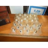 Shot Glass Chess Set 16 white 17 black