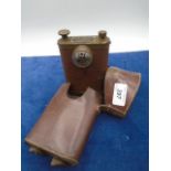 WW1 Officers torch 'The Orilux' J H Steward Ltd, 406 Strand, London in leather case (wear to torch